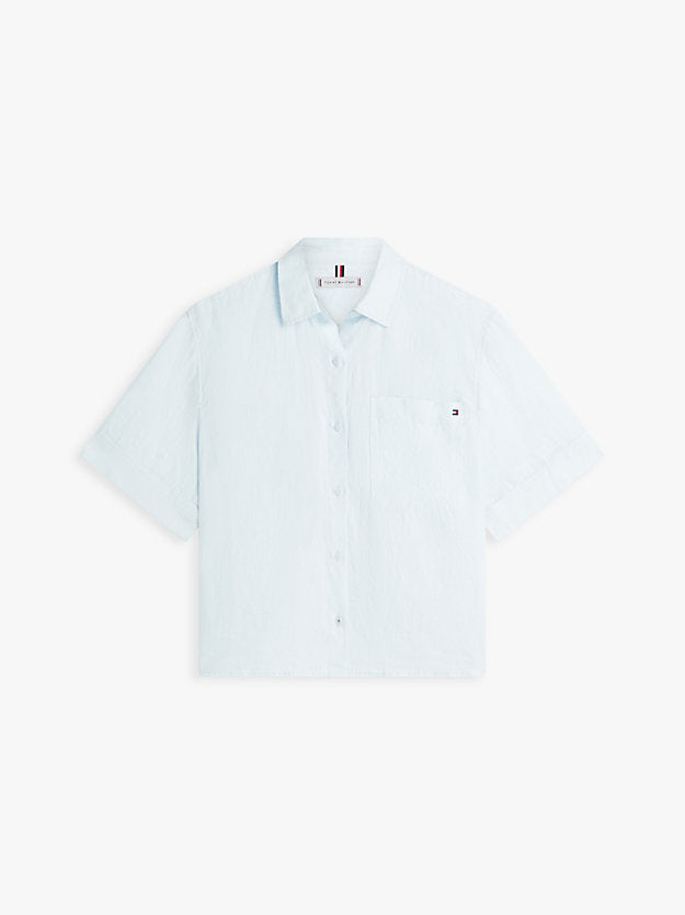 Relaxed Fit Pure Linen Short Sleeve Shirt
