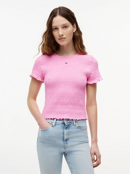 Smock Flag Embroidery Slim T-Shirt