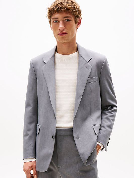 Twill Single Breasted Blazer WiWool