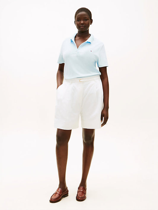 Curve Linen Blend Wide Leg Shorts