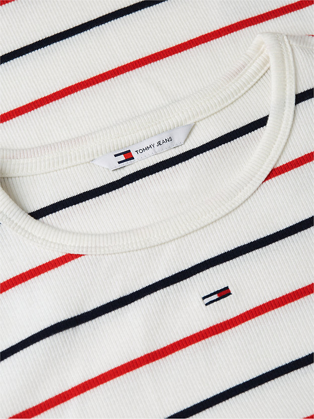 Ribbed Slim Crew Neck T-Shirt
