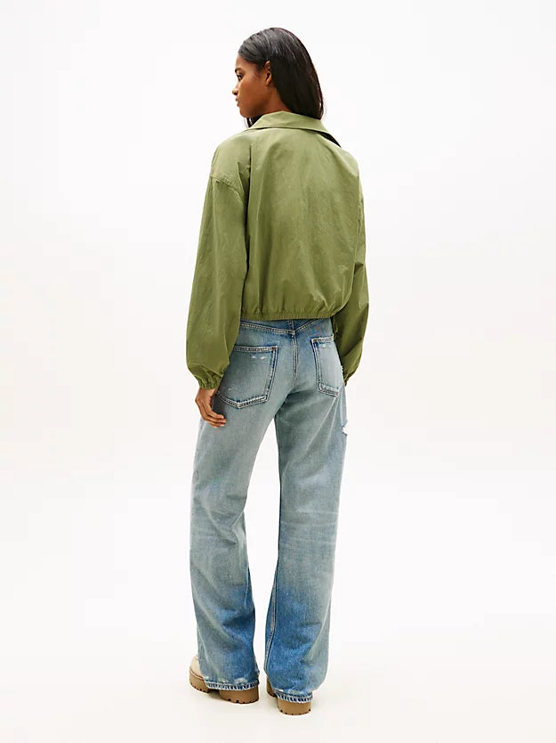 Water Repellent Tie Side Zip-Thru Jacket
