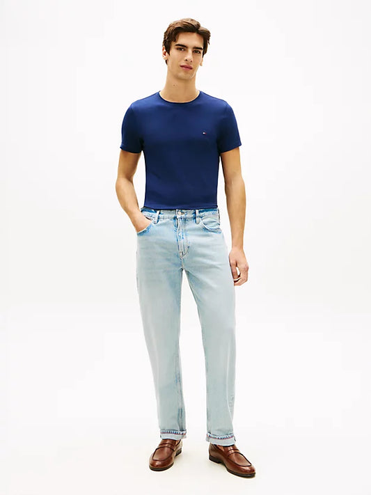Flag Embroidery Slim Jersey T-Shirt