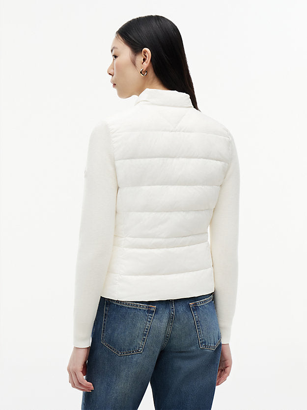 Mixed Texture Slim Lightweight Down Jacket