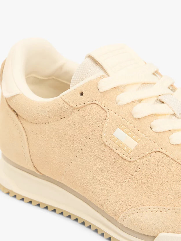Low Profile Suede Serrated Trainers
