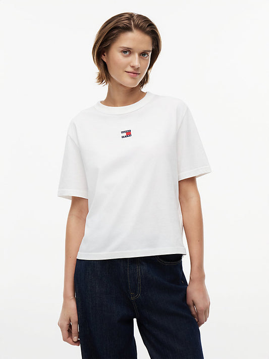 Badge Boxy Crew Neck T-Shirt