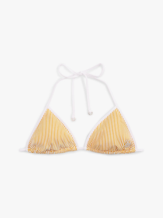 Essential Seersucker Halterneck Triangle Bikini Top