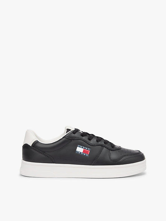 The Greenwich Leather Contrast Heel Trainers
