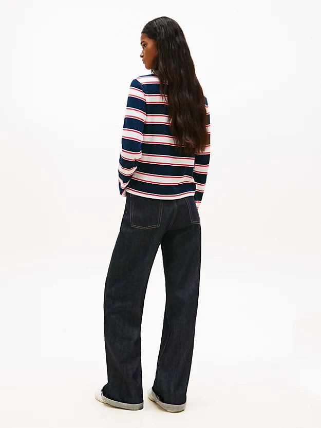 Flag Embroidery Jersey Long Sleeve T-Shirt