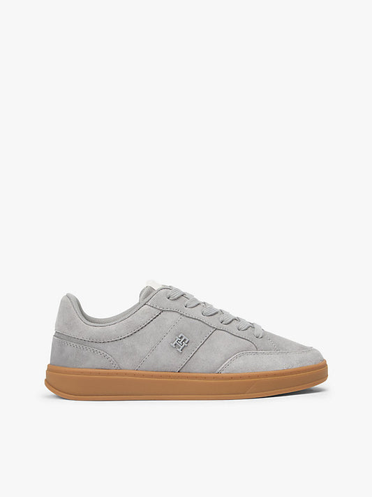 Monogram Suede Court Trainers
