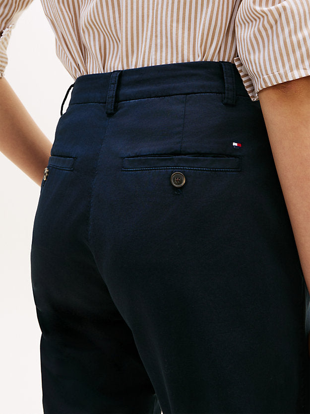 Washed Slim Straight Leg Chinos