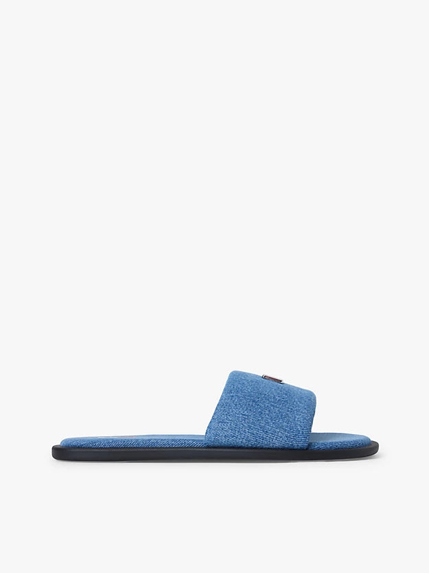 Denim Padded Strap Slides
