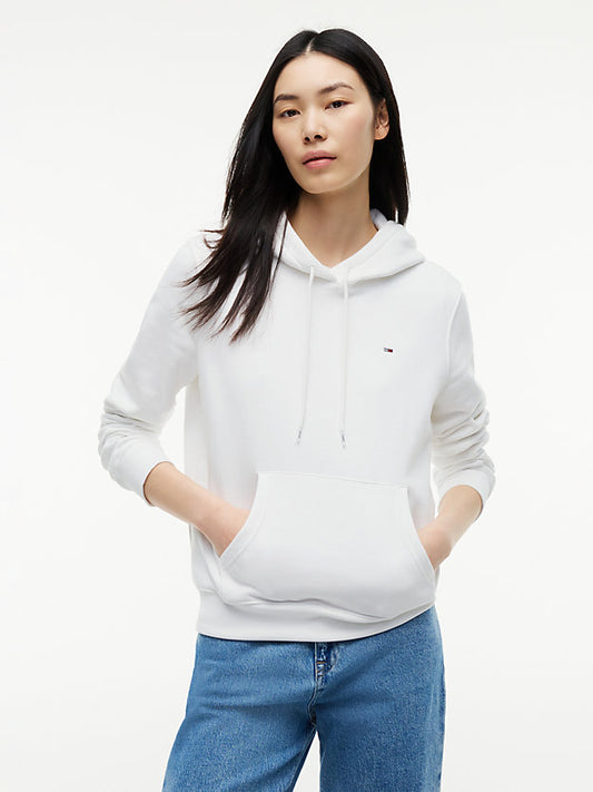 Flag Embroidery Fleece Drawstring Hoody