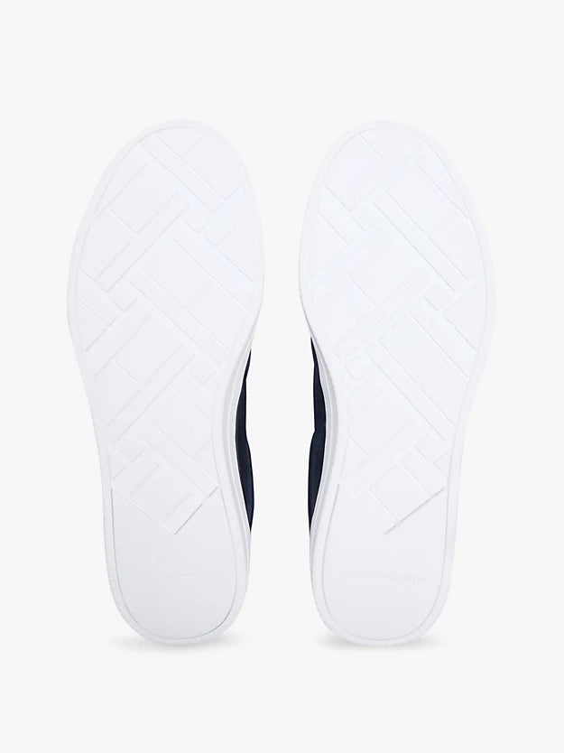 Luxe Embossed Logo Suede Trainers
