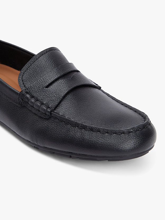 Leather Enamel Flag Driver Shoes