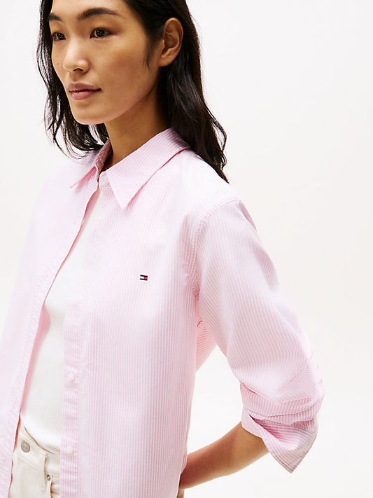 Relaxed Fit Flag Embroidery Oxford Shirt