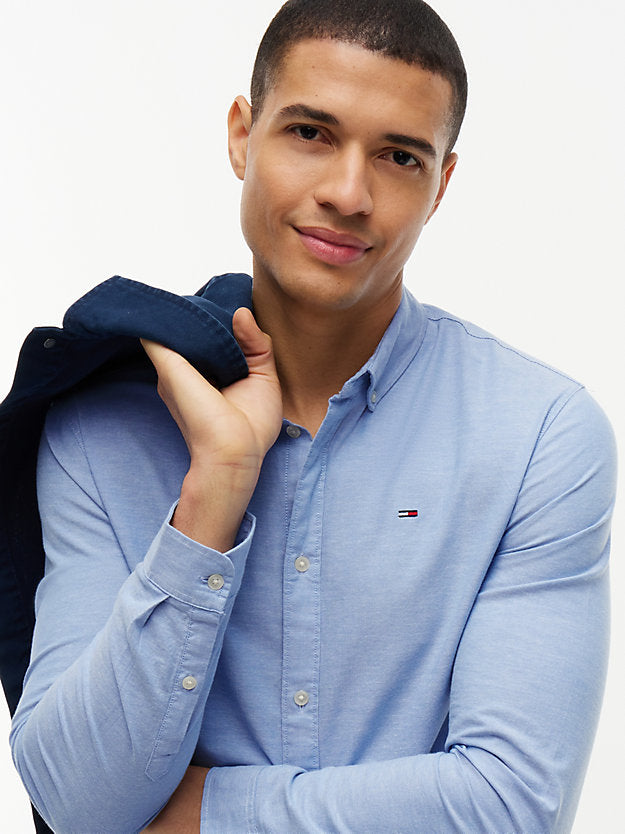 Stretch Oxford Cotton Slim Fit Shirt