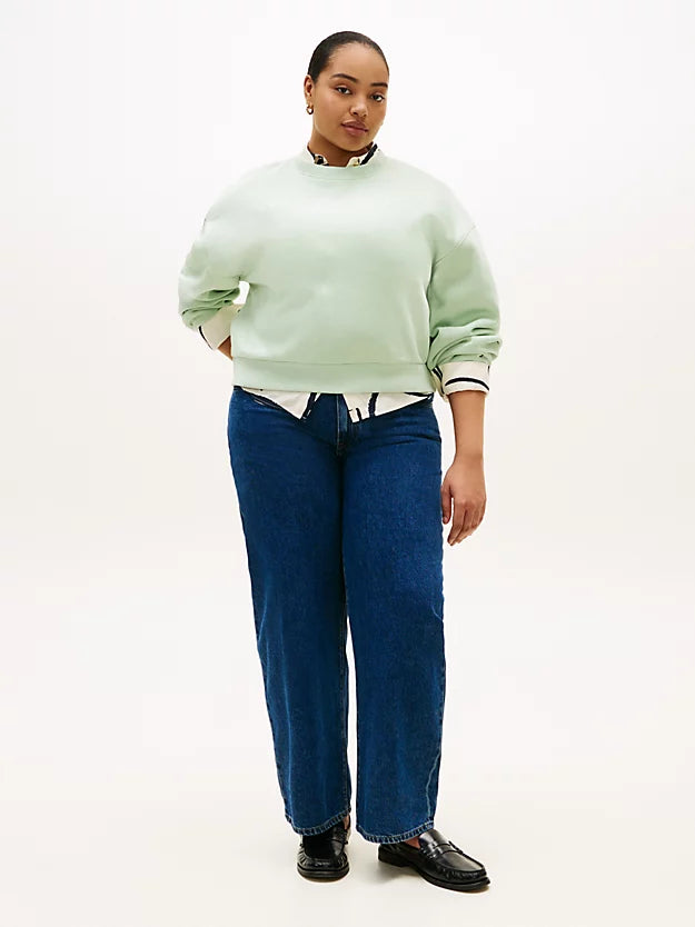 Curve High Rise Tapered Barrel Leg Jeans
