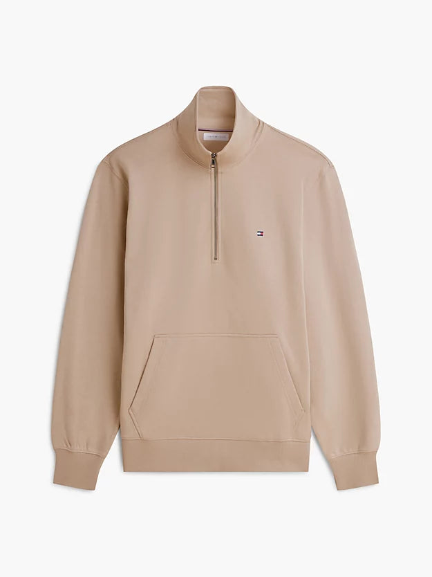 Flag Embroidery Terry Quarter-Zip Sweatshirt