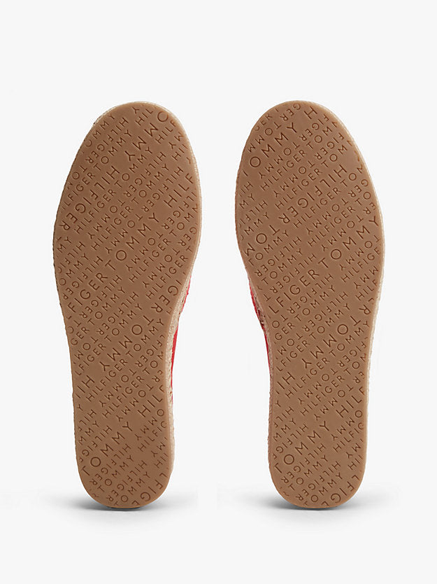 Logo Plaque Colour-Blocked Woven Espadrilles