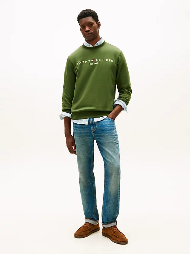 Logo Embroidery Fleece Sweatshirt