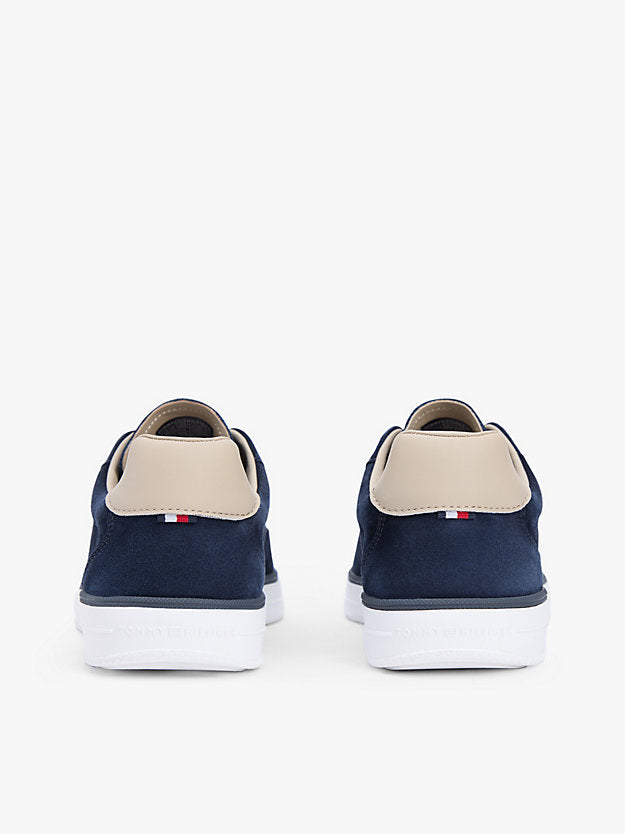 Luxe Embossed Logo Suede Trainers