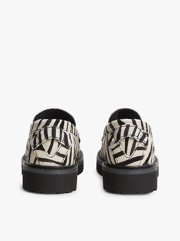 Archive Zebra Print Cleat Penny Loafers