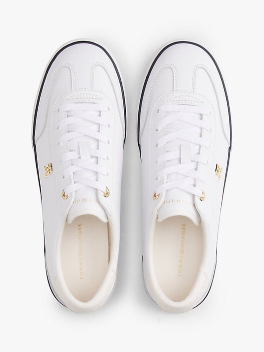 Leather Monogram Lace-Up Trainers