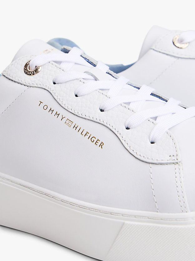 Leather Cupsole Platform Trainers