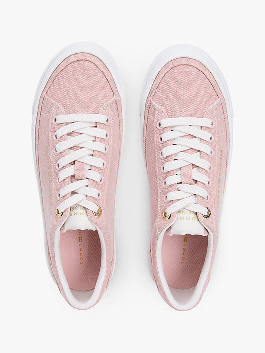 Washed Canvas Platform Trainers
