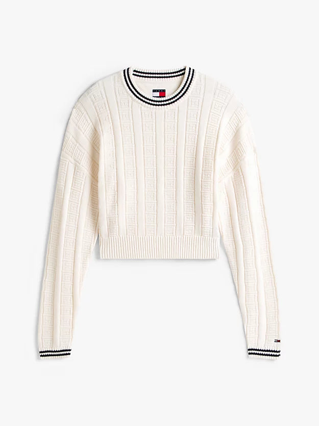 Flag Cable Knit Relaxed Jumper