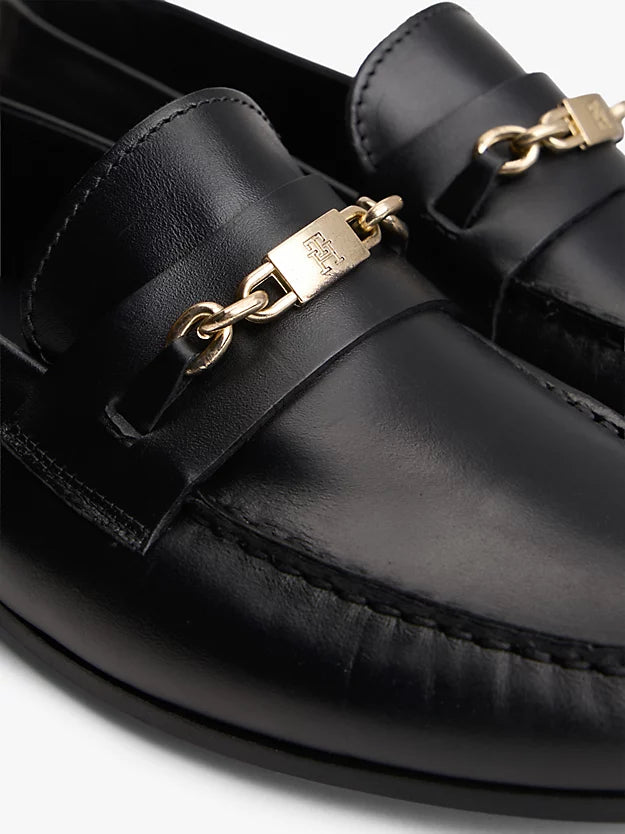 Leather Monogram Horsebit Chain Loafers