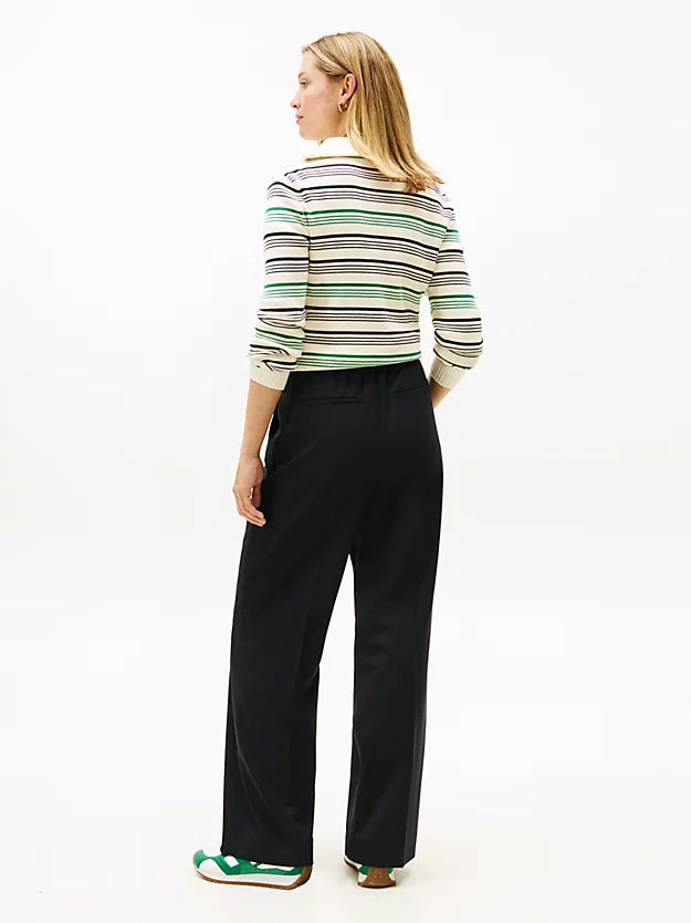 Timeless Wool Blend Wide Leg Trousers