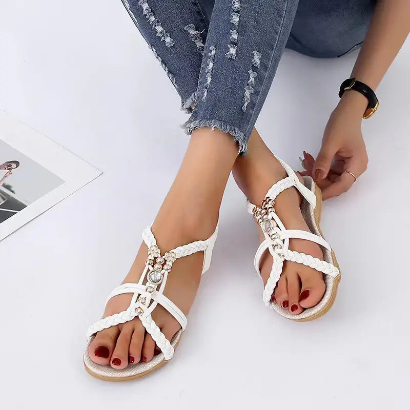 🔥DERNIÈRE JOURNÉE PROMOTION -50 % SUR LES SANDALES ORTHOPÉDIQUES PLATES STYLE BOHO POUR FEMME
