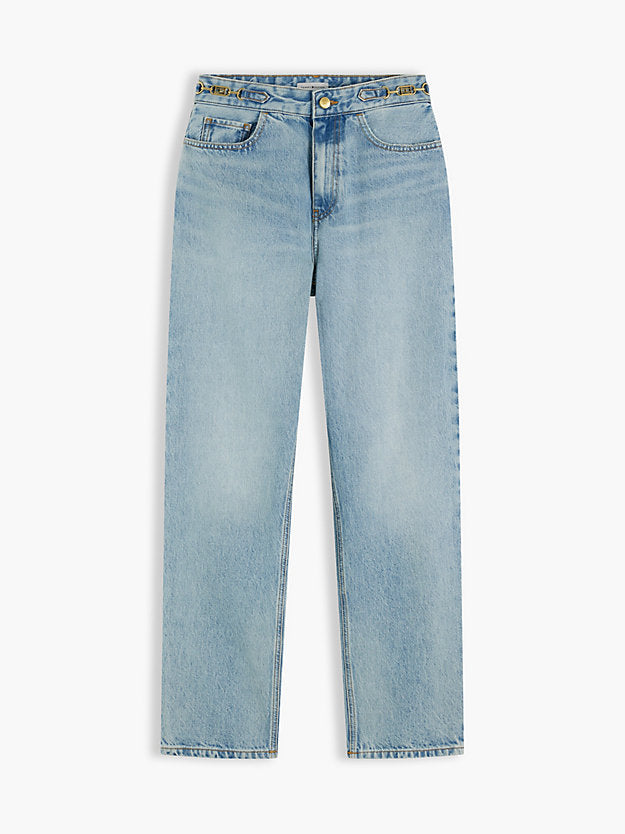 Flag Horsebit Regular Tapered Ankle Jeans