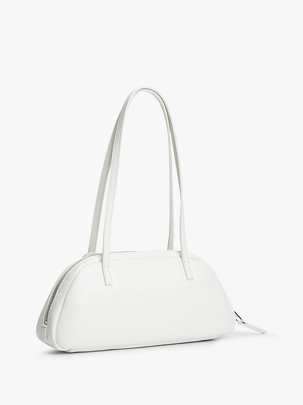 Metal Logo Charm Shoulder Bag