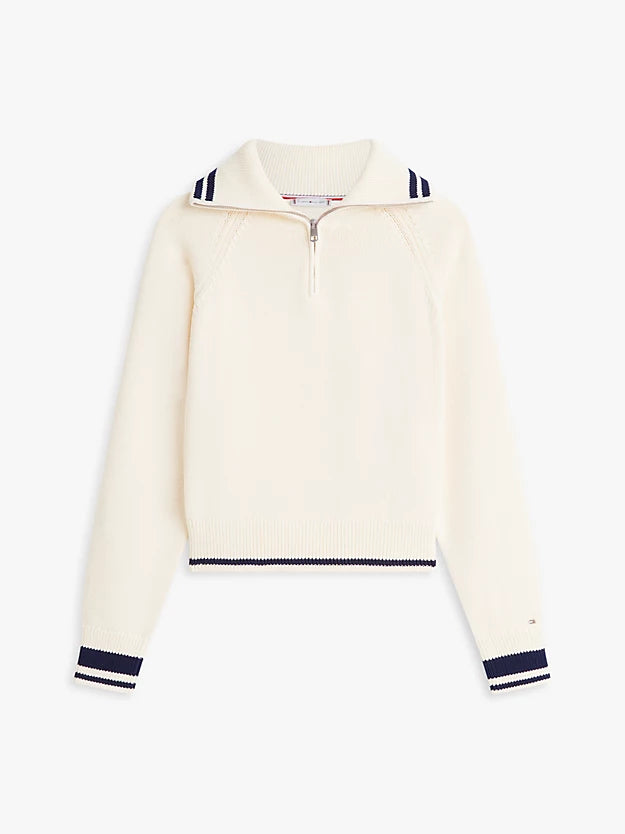 Metal Flag Relaxed Quarter-Zip Jumper