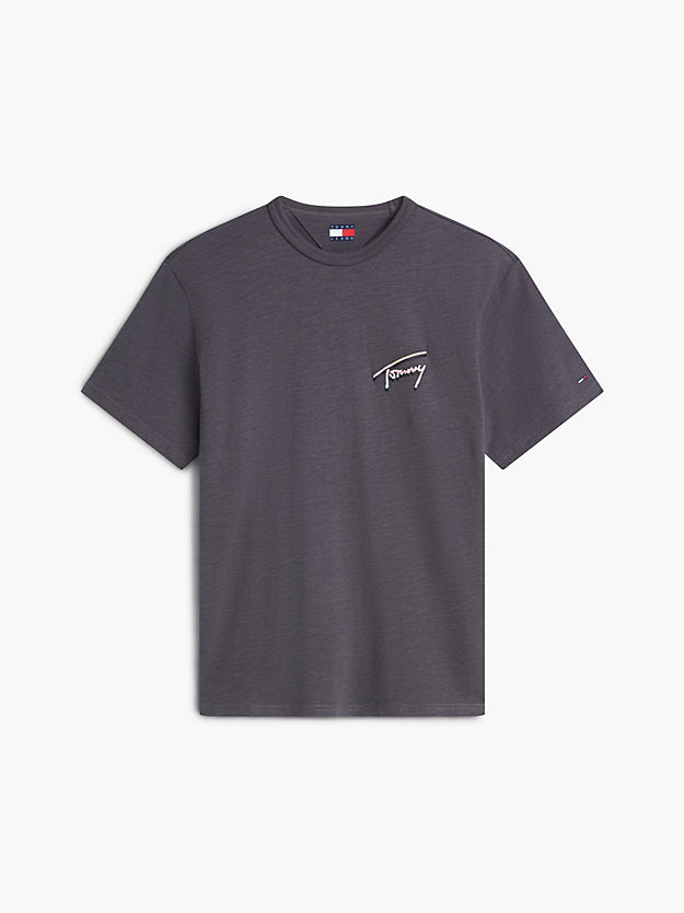 Back Graphic Textured Relaxed T-Shirt