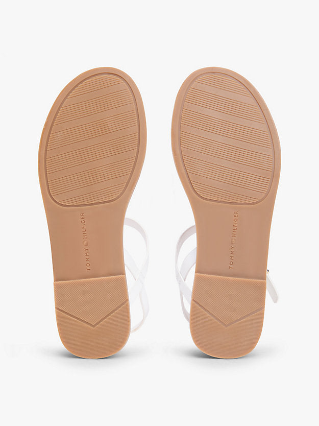 Leather Monogram Strap Sandals