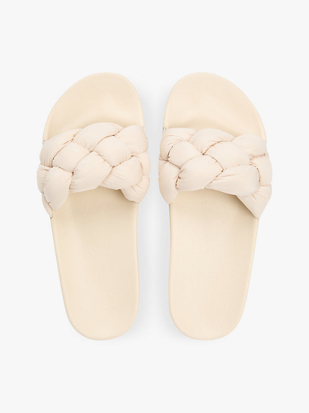 Embossed Braided Strap Slides