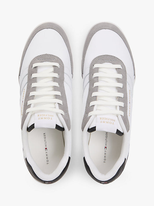 Mixed Texture Cupsole Trainers WiLeather