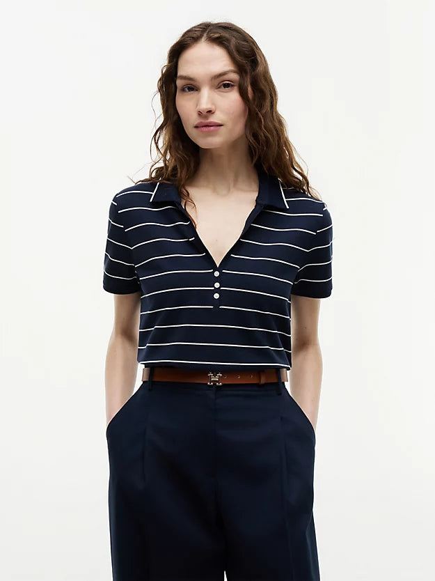 Regular Fit Pique Henley Polo Shirt