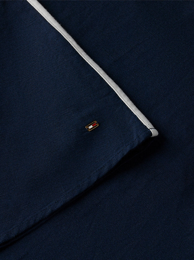 Gold-Tone Button Linen Blend Maxi Dress