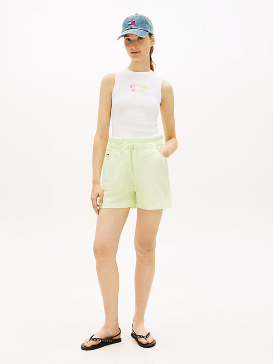 Linen Blend Five-Pocket Shorts