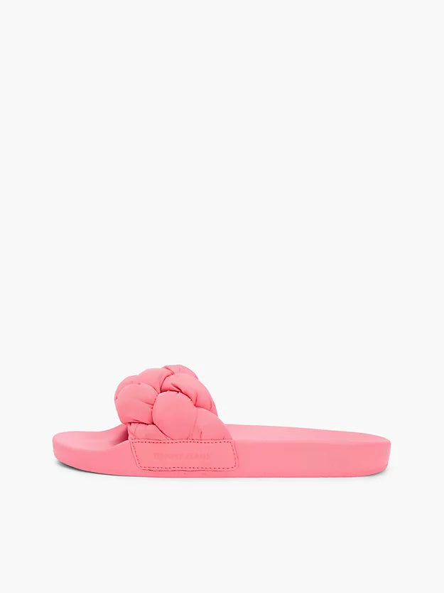 Embossed Braided Strap Slides