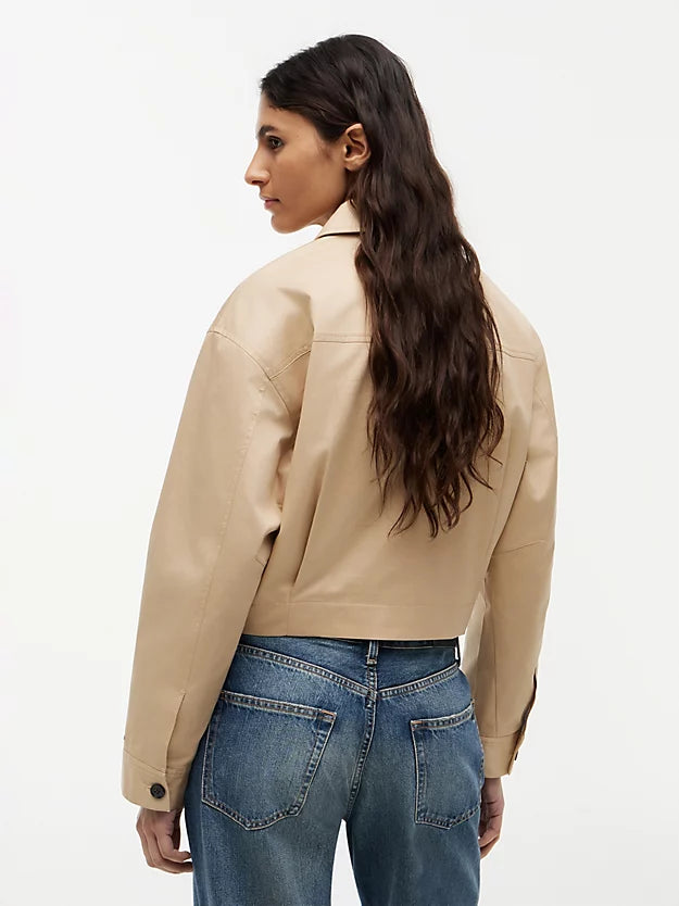 Logo Patch Pocket Twill Short Jacket