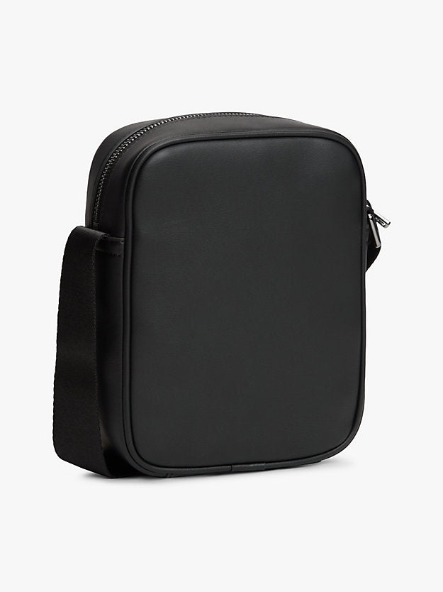Woven Panel Crossbody Reporter Bag