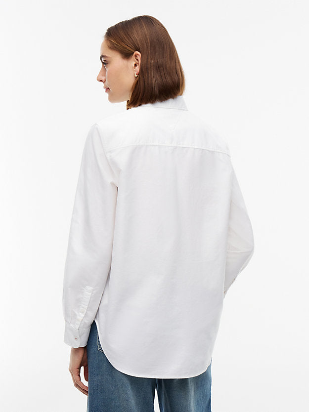 Relaxed Fit Flag Embroidery Oxford Shirt