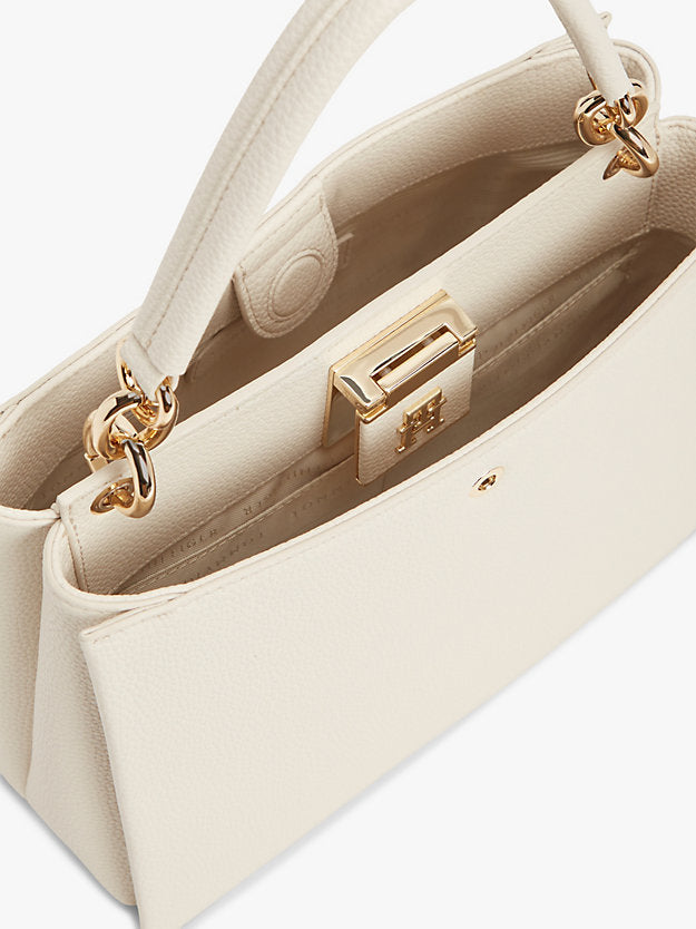 Monogram Pebble Grain Satchel