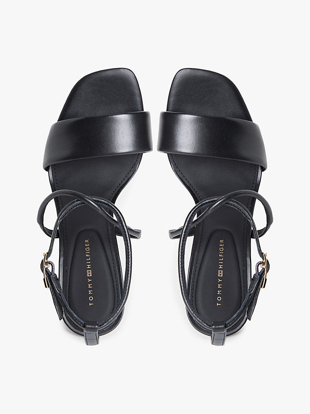 Leather Open Toe High Heels